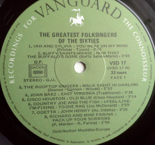 Various : Greatest Folksingers Of The 'Sixties (2xLP, Comp)