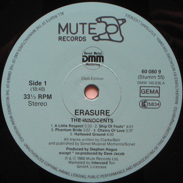 Erasure : The Innocents (LP, Album, Club)
