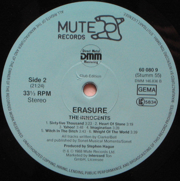 Erasure : The Innocents (LP, Album, Club)