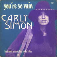 Carly Simon : You're So Vain (7", Single)