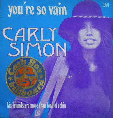 Carly Simon : You're So Vain (7", Single)