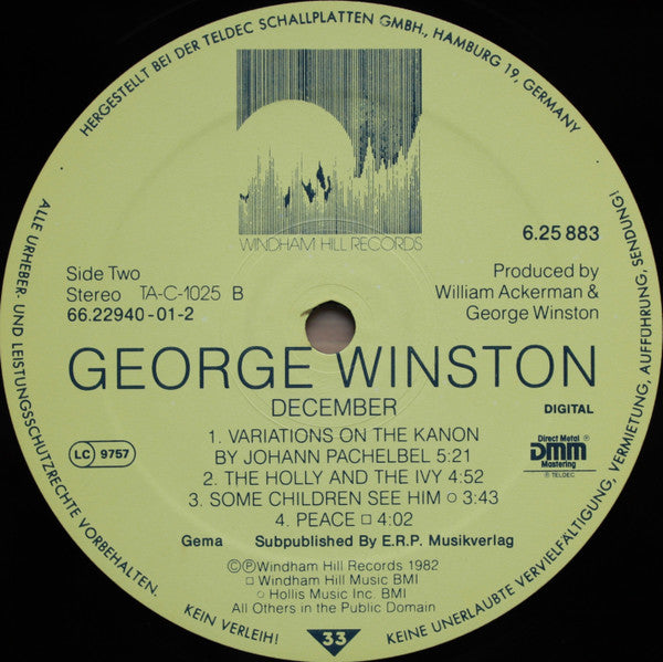 George Winston : December (LP, Album)