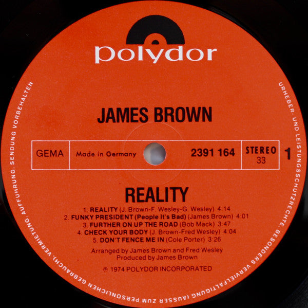 James Brown : Reality (LP, Album)