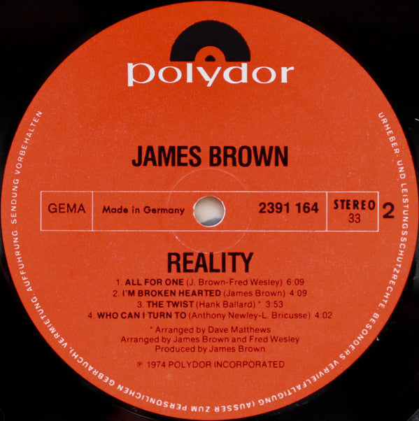 James Brown : Reality (LP, Album)
