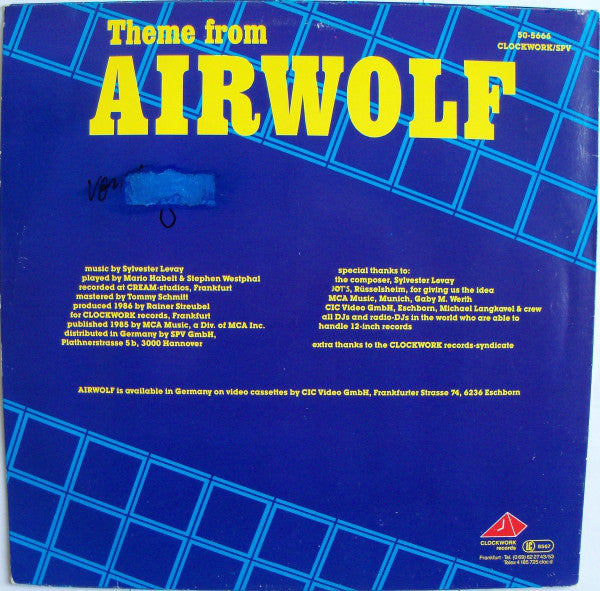 Mario Habelt & Stephen Westphal : Theme From Airwolf (12")