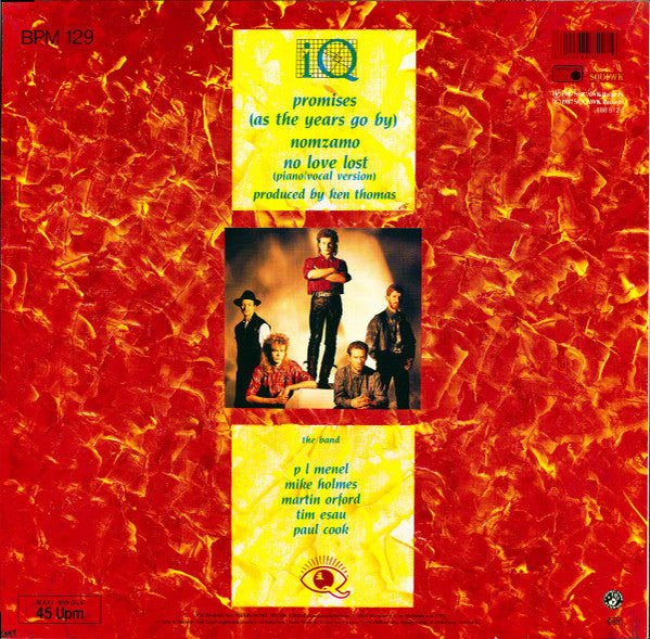 IQ (7) : Promises (As The Years Go By) (12", Maxi)