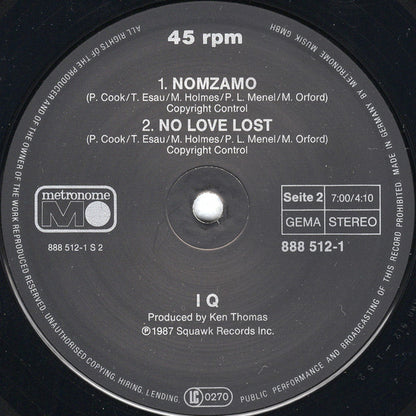 IQ (7) : Promises (As The Years Go By) (12", Maxi)