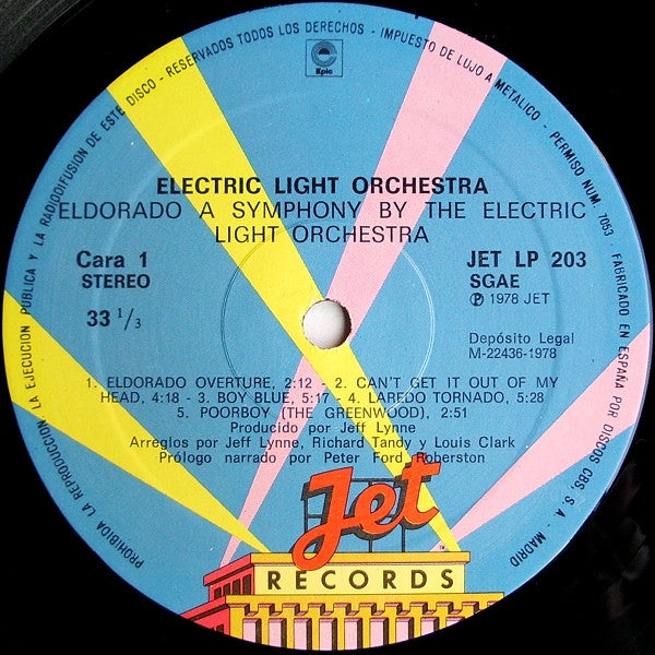 Electric Light Orchestra : Eldorado - A Symphony By The Electric Light Orchestra (LP, Album, RE)