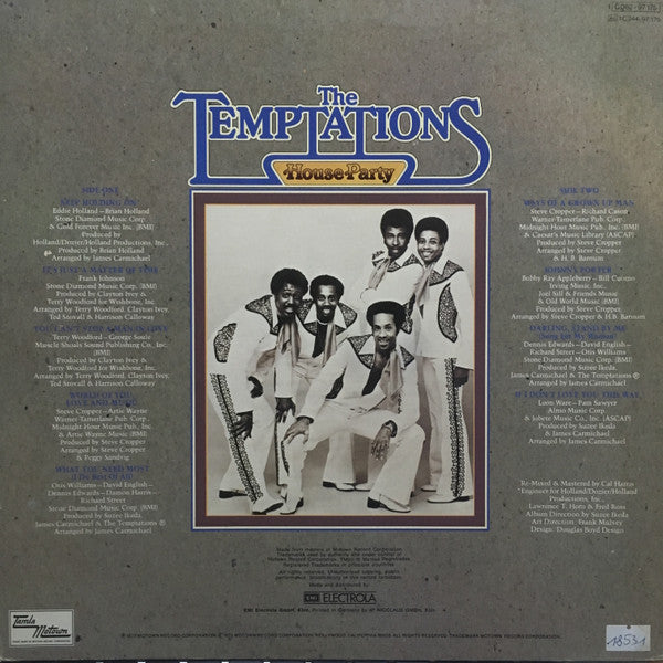The Temptations : House Party (LP, Album)