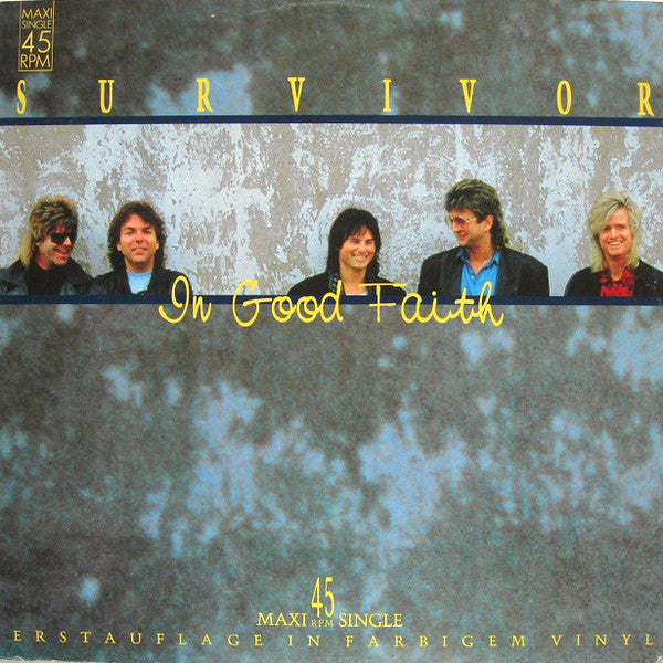 Survivor : In Good Faith (12", Maxi, S/Edition, Yel)