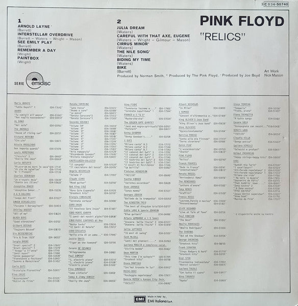 Pink Floyd : Relics (LP, Comp, RE)