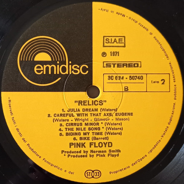 Pink Floyd : Relics (LP, Comp, RE)