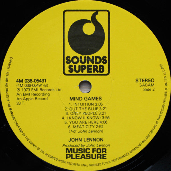 John Lennon : Mind Games (LP, Album, RE)