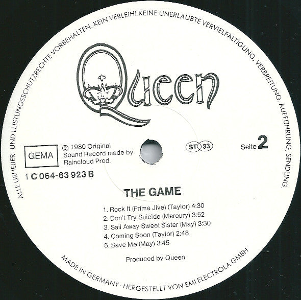 Queen : The Game (LP, Album, Foi)