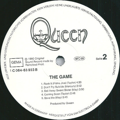 Queen : The Game (LP, Album, Foi)