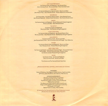 Cat Stevens : Back To Earth (LP, Album)