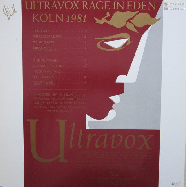 Ultravox : Rage In Eden (LP, Album)
