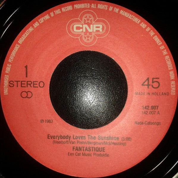 Fantastique : Everybody Loves The Sunshine (7", Single)
