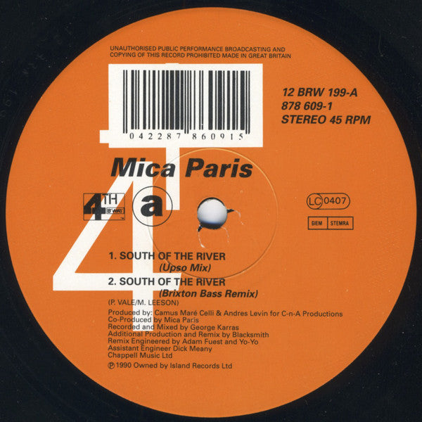 Mica Paris : South Of The River (12")