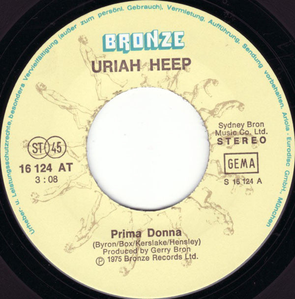 Uriah Heep : Prima Donna (7", Single)