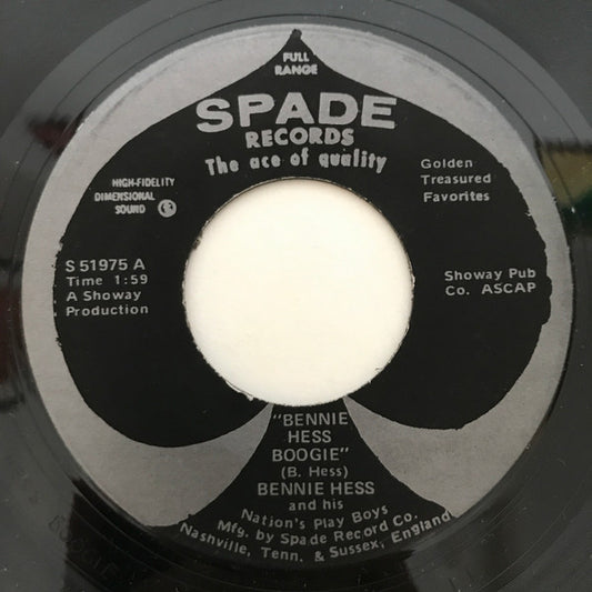 Bennie Hess And His Nation's Play Boys : Bennie Hess Boogie (7", Single, RE)