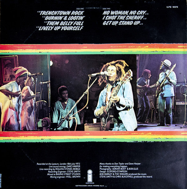 Bob Marley & The Wailers : Live! (LP, Album)