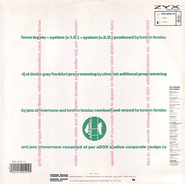 Force Legato : System (12")