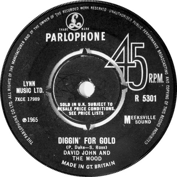 David John And The Mood* : Diggin' For Gold (7")