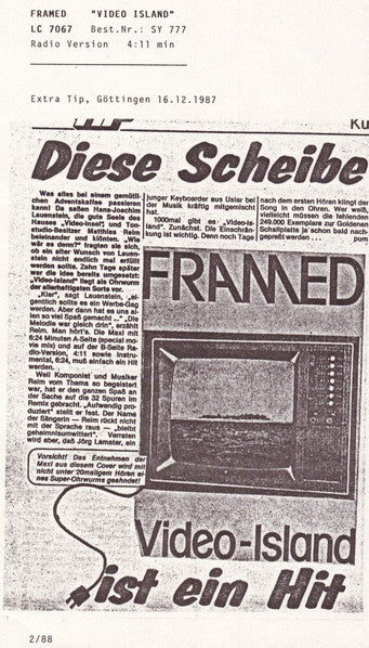 Framed (2) : Video Island (12", Maxi, Ltd)