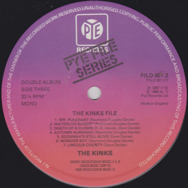 The Kinks : The File Series - The Kinks (2xLP, Comp, Mono)