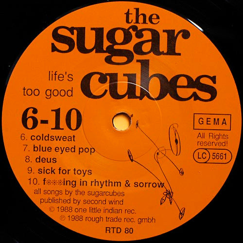 The Sugarcubes : Life's Too Good (LP, Album)