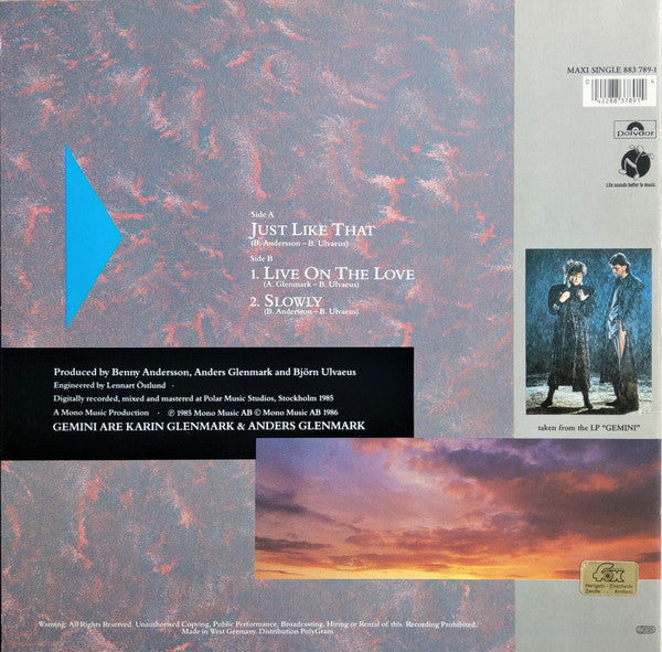 Gemini (5) : Just Like That (12", Maxi)