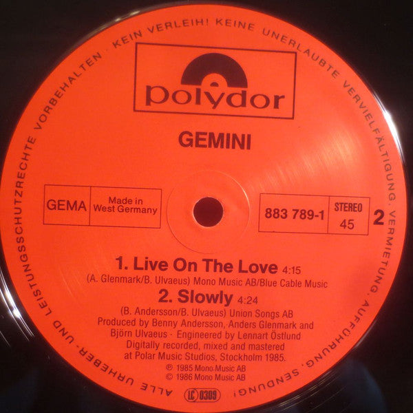 Gemini (5) : Just Like That (12", Maxi)