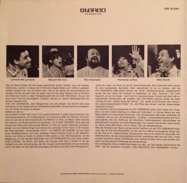 The 5th Dimension* : The Fantastic 5th Dimension (LP, Comp)
