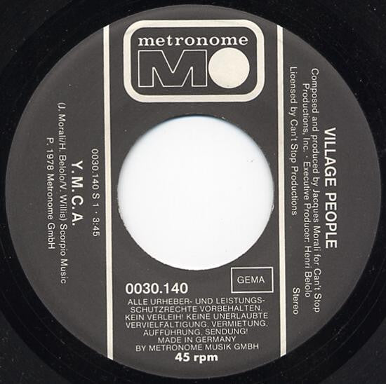 Village People : Y.M.C.A. (7", Single)