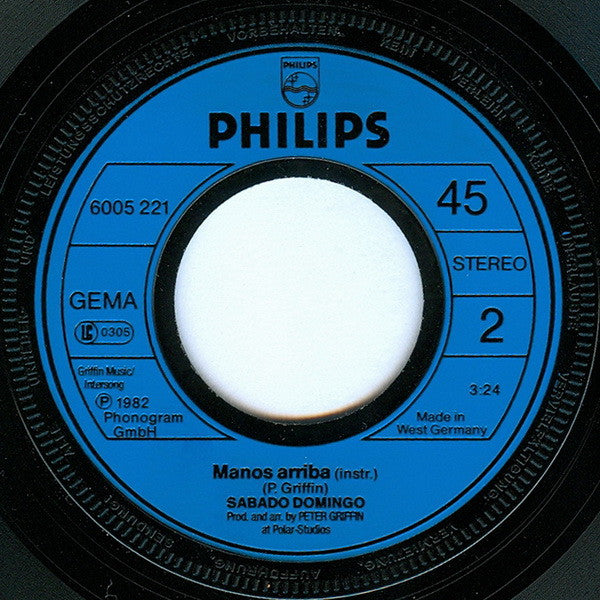 Sabado Domingo : Manos Arriba (7", Single)