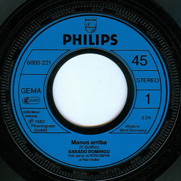 Sabado Domingo : Manos Arriba (7", Single)