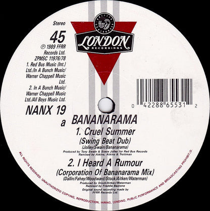 Bananarama : Cruel Summer '89 (12", Single)
