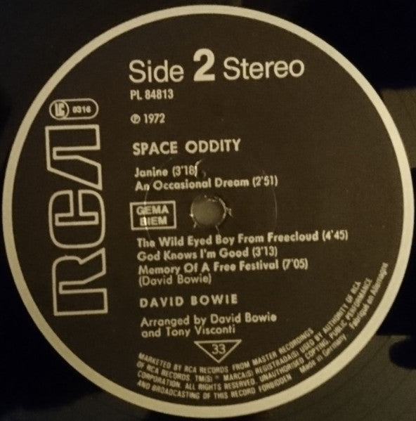 David Bowie : Space Oddity (LP, Album, RE)