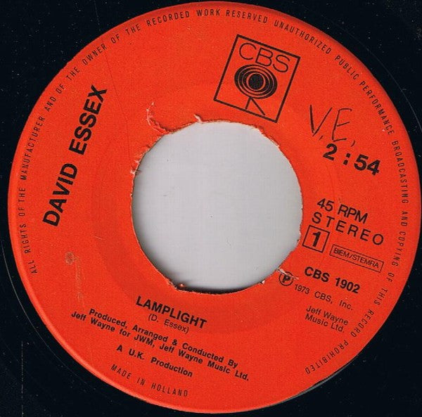 David Essex : Lamplight (7", Single)