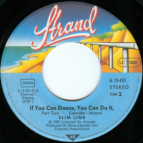 Slimline : If You Can Dance, You Can Do It Part 1&2 (7", Single)