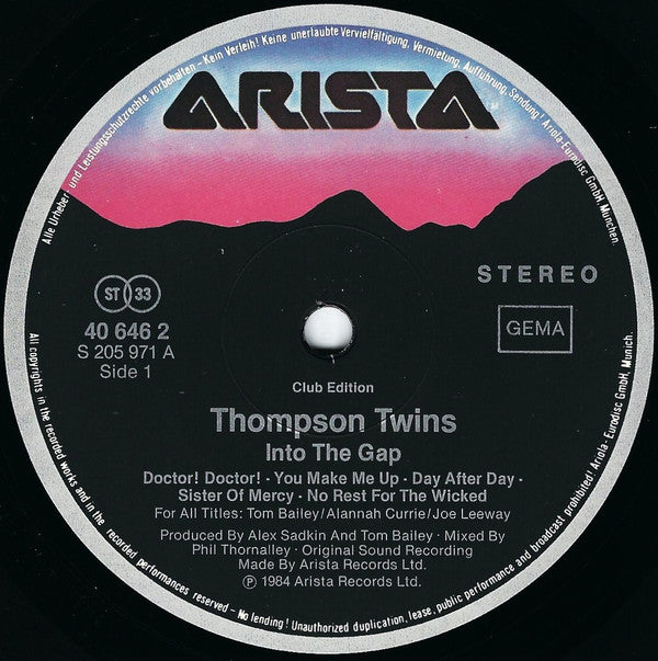 Thompson Twins : Into The Gap (LP, Album, Club)