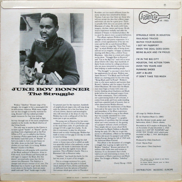 Juke Boy Bonner : The Struggle (LP, Album)