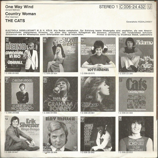 Cats* : One Way Wind (7", Single, Ad1)