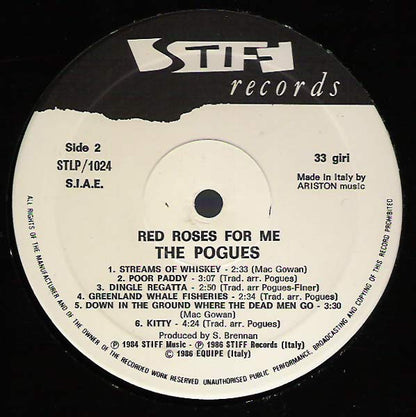 The Pogues : Red Roses For Me (LP, Album, RE)