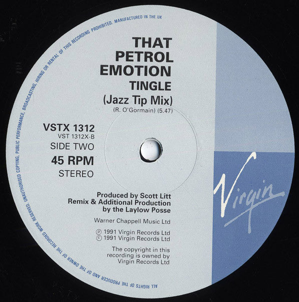 That Petrol Emotion : Tingle (12", Single, Ltd, Num)