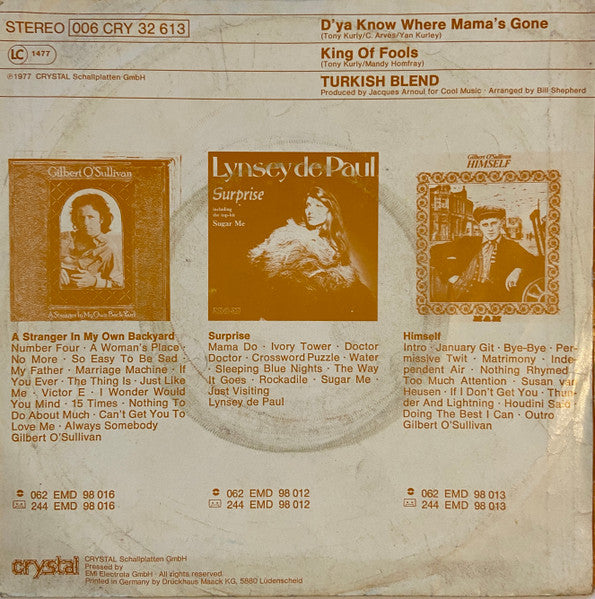 Turkish Blend : D`Ya Know Where Mama`s Gone (7")