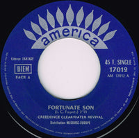Creedence Clearwater Revival : Fortunate Son / Down On The Corner (7", Single, Mono)