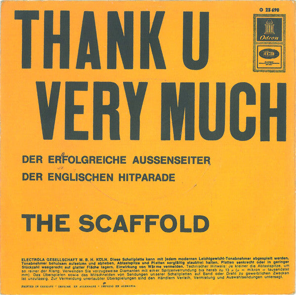 The Scaffold* : Thank U Very Much (7")