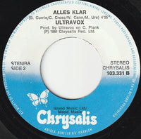 Ultravox : All Stood Still (7", Single)